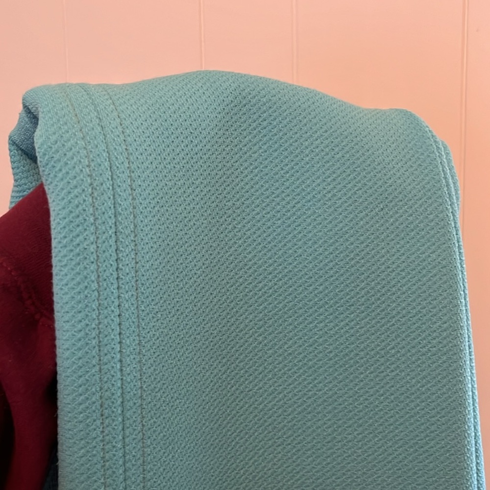 Vintage Turquoise Long Sleeve Wool Shift Dress - Picture 10 of 10